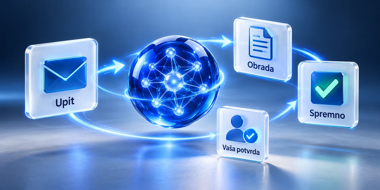 Primer AI automatizacije za prijem upita, obradu i potvrdu