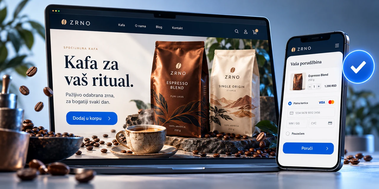 Primer internet prodavnice i jednostavne kupovine preko telefona