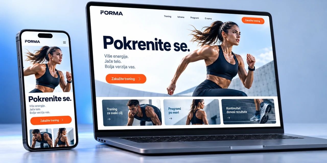 Primer web sajta prilagođenog telefonu i računaru